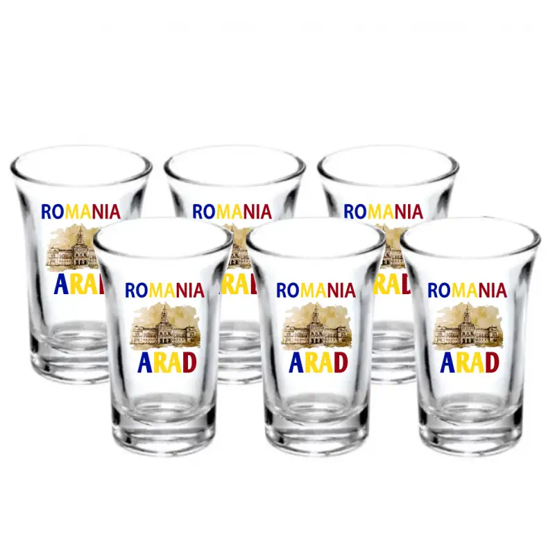Arad romania, set 6 pahare shout, model 25bs